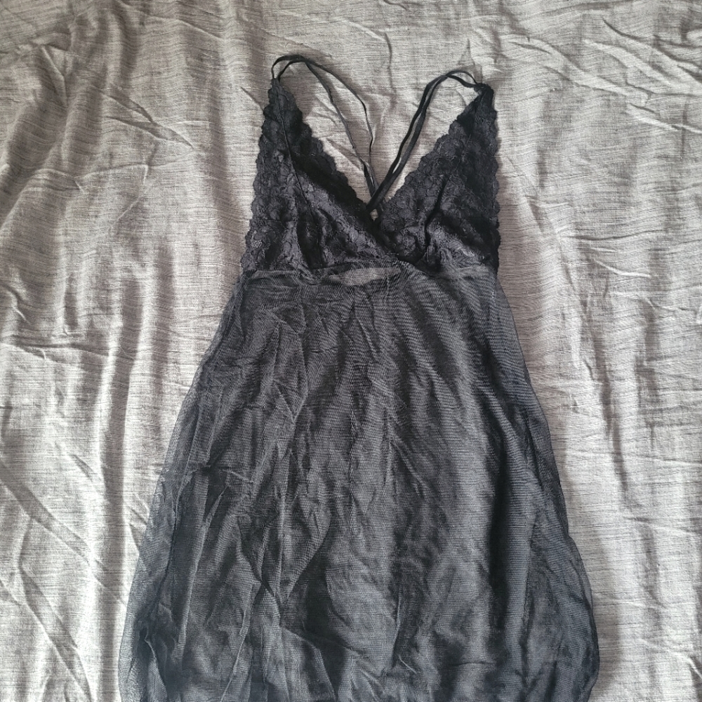Small Black Lace Bust Sheer Slip